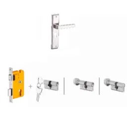 Dorset Kaira HL KAI 8 inch Zinc WD Finish Lock Set with Coin &a; 60mm Knob Cylinder-picture-42