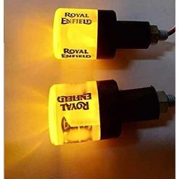 AOW Handle Bar End Dual Led Crystal Side Indicator Lights (Blue) for Royal Enfield Models K-6.23(Set of 2)-18