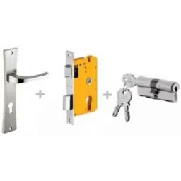 Dorset ML Series Divine 70mm Stainless Steel Silver Chrome Finish Door Handle Lock Set with Both Side Key Cylinder, ML DV (Pack of 3)-picture-33