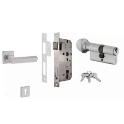 Dorset ML Series Nero 60mm Stainless Steel Door Handle Lock Set with Knob &a; Key-picture-40
