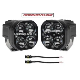 Meenu Arts 60W Heavy Super Bright 4Led Spot Flood Beam Driving Fog Lamp (60W, 2 PCS) for Honda Shine-14