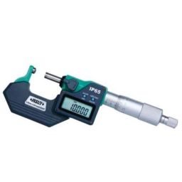 Insize Electronic Sheet Metal Micrometer Spherical-Spherical TIP, Throat Depth 6.102mm, Range: 75-100 mm/3-4 inch, 3560-100SA-19