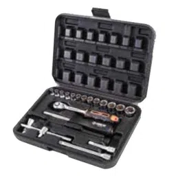 Groz 1/4 inch Drive 19 Pcs Hand Socket Set In Blow Moulded Case, KIT/SKT/H/1-4/19/UG-picture-16