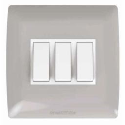 GreatWhite f-Wood 3 Module PVC Grey Modular Switchboard Plate, 20503-FGR (Pack of 10)-picture-44