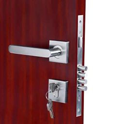 Homexpert Rose MG304 60mm Stainless Steel Silver Both Side Key Mortise Door Lock Set-image-87