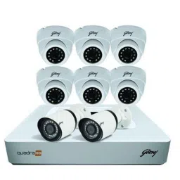 Godrej SeeThru 8 Channel 1080P Full HD White CCTV Camera Kit, SK-8CH1080P6D2B-37