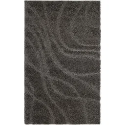 Carpetify 3x5ft Microfiber Grey Floral Shaggy Carpet, 1224YR391GC-picture-10