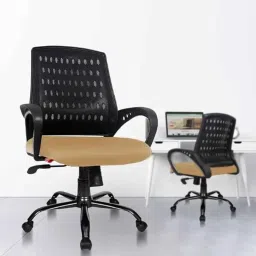 Rose Blazia 53x53x109cm Mesh Rust Medium Back Ergonomic Chair-35