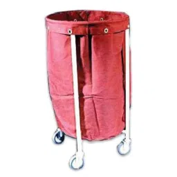 Acme 900x500mm Stainless Steel Soiled Linen Trolley with Canvas Bag, Acme-2076-5
