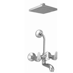 Mayur Ocich Trendy 2 Pcs Brass Wall Mount Chrome Plated Bend Pipe Wall Mixer Set-image-92