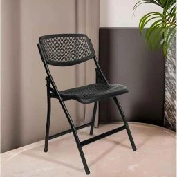 Rose Paris 45x45x85cm Fabric Black Folding Chair for Home-42