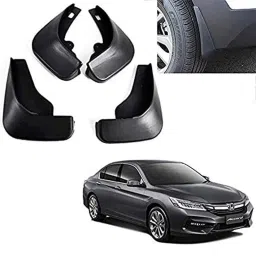 Auto Pearl 4 Pcs ABS Black Front &a; Rear Cup Type Mud Flaps Car Splash Guard Set for Honda Accord-23