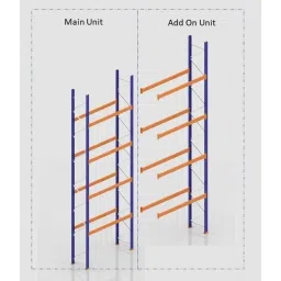 Godrej Ground Plus 2 Layers Steel Selective Pallet Racking, Max Load Capacity: 4000kg, Add on Unit: 3500x2300x1000mm (HxWxD) image 3