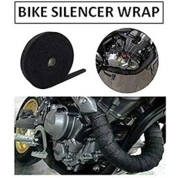 AOW Black Silencer Wrap Bike Exhaust Shield for All Royal Enfield Models (Length : 3 Mtrs) W-19-18