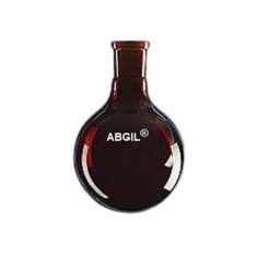 ABGIL 500ml Borosilicate Glass Amber Round Bottom Boiling Flask with Rim &a; Interchangeable Joint, ABG1282-15