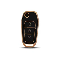 Flymaster Thermoplastic Polyurethane Black TPU Car Key Cover, BLACK-TPURKE-27-picture-16