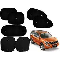 Auto Pearl 6 Pcs PVC &a; Mesh Black Window, Front &a; Rear Sun Shade Set for Mahindra XUV 500-picture-16