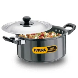 Hawkins Futura 2.25 Litre 18cm Hard Anodised Cook n Serve Stewpot with Lid, AST 225 (Pack of 3)-picture-18
