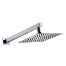 Drizzle Ultra Slim 8x8 inch Stainless Steel Chrome Finish Silver Overhead Shower with 18 inch Long Arm, A8X8USLIMBS-38