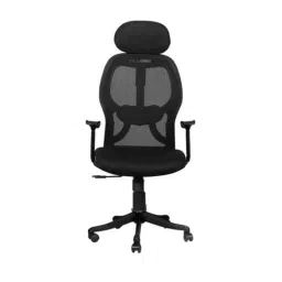 OfficeArray Matrix Black High Back Mesh DIY Revolving Ergonomic Office Chair with Headrest-1