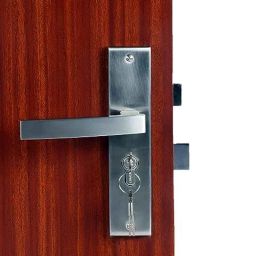 Handle Waala MG308 8 inch 60mm Stainless Steel Satin Finish Cylindrical Plate One Side Key Mortise Door Lock Set-image-81
