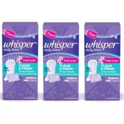 Whisper 20 Pcs White Cotton Disposable Sanitary Pad Packet, Size: Regular (Pack of 3)-picture-11