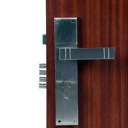 Homexpert Spacio 10 inch 60mm Stainless Steel Satin Finish Cylindrical Plate One Side Key Mortise Door Lock Set-image-13