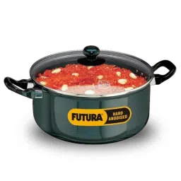 Hawkins Futura 5 Litre 24cm Hard Anodized Cook n Serve Stewpot with Glass Lid, AST 50G (Pack of 5)-picture-15