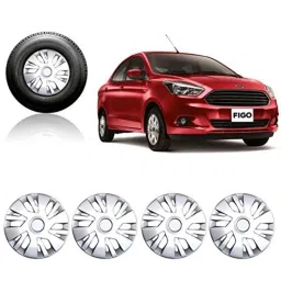 Auto Pearl 4 Pcs 14 inch Press Fit Wheel Cover Set for Ford Figo New-24