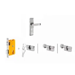 Dorset Dash HL DAS 204.3mm Zinc PT Finish Lock Set with Both 70mm Side Key Cylinder (Pack of 3)-image-65