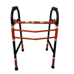 Fairbizps Stainless Steel Black &a; Orange Folding Walker for Adults-picture-31