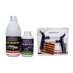 Indopower Ff612 500ml Car Shampoo, 250ml Car Wax Polish &a; Tubelass Smart Panchar Kit, AHh614-image-61