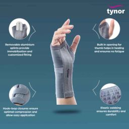 Tynor Elastic Right Wrist Splint, Size: L image 3