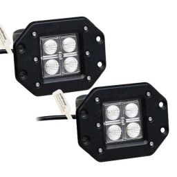 AllExtreme EX4DPL2 2 Pcs 16W White Dually Flush Mount 4D Optic CREE Projector Lens Fog Light Set-22