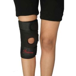 Bodycare Cotton &a; Elastic Black Open Patella Brace without Hinge Knee Support, RP-31002, Size: M image 2