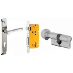 Dorset ML Series Art 70mm Stainless Steel Silver Chrome Finish Door Handle Lock Set with Coin &a; Knob (Pack of 2)-picture-35