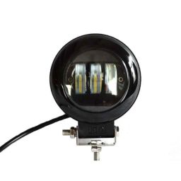 AllExtreme EXM202W 3 LED 4 inch 30W Waterproof White Round Fog Light with Mounting Bracket-1