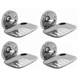 IRIS 2x4x5cm Stainless Steel Silver Oval Soap Dish, (Pack of 4)-image-48