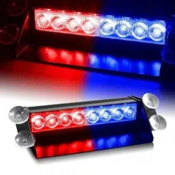 Viva City 8W 8 LED Red &a; Blue Metal Police Flasher Light-image-43