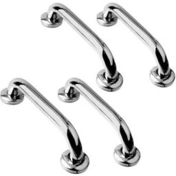 Gold Bell 25cm Stainless Steel Silver Chrome Finish Shower Grab Bar (Pack of 4)-image-98
