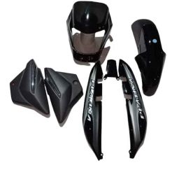 Krayons Black &a; Silver Full Body Kit for Bajaj Platina Bike, KI49-picture-46