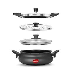 Pigeon 3L Aluminium Black Pressure Cooker, 620-H-picture-49