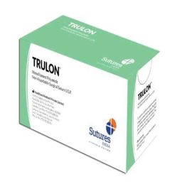 Trulon 12 Foils 3-0 USP 35cm 3/8 Circle Reverse Cutting Monofilament Polyamide Non Absorbable Surgical Suture Box, SN 3328A-image-88
