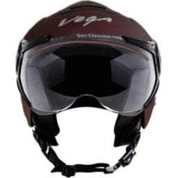 Vega Verve Dull Burgundy Half Face Motorbike Helmet, Size (M, 570 mm)-picture-48