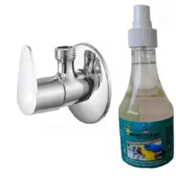 Senkiddpro Fusion Stainless Steel Chrome Finish Wall Mounted Angle Cock with Tap Cleaner Spray-image-58