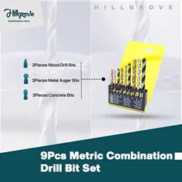 Hillgrove 500W 10mm Power Drill Machine with 9 Pcs Drill Bits &a; Line Tester, HGCM1370 image 3