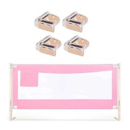 Safe-O-Kid 5x2.1ft Pink Plain Bed Rail Guard for Kids, SOK9BDR5FTPLAIN0001-image-10
