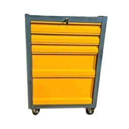 Inaithiram 5DTT200N 200kg Mild Steel Yellow 5 Drawer Tool Trolley with 360 deg Swivel Nylon Wheels-44