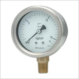 PI Controls BA-13BM-E3-C0 0-16 kg/sqcm/psi 1/4 inch BSP Male Stainless Steel Pressure Gauge, PI100SS00039-16