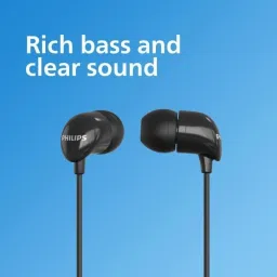 philips TAE2146BK USB TYPE C in Ear Wired Headphones with Mic Wired Headset image 3